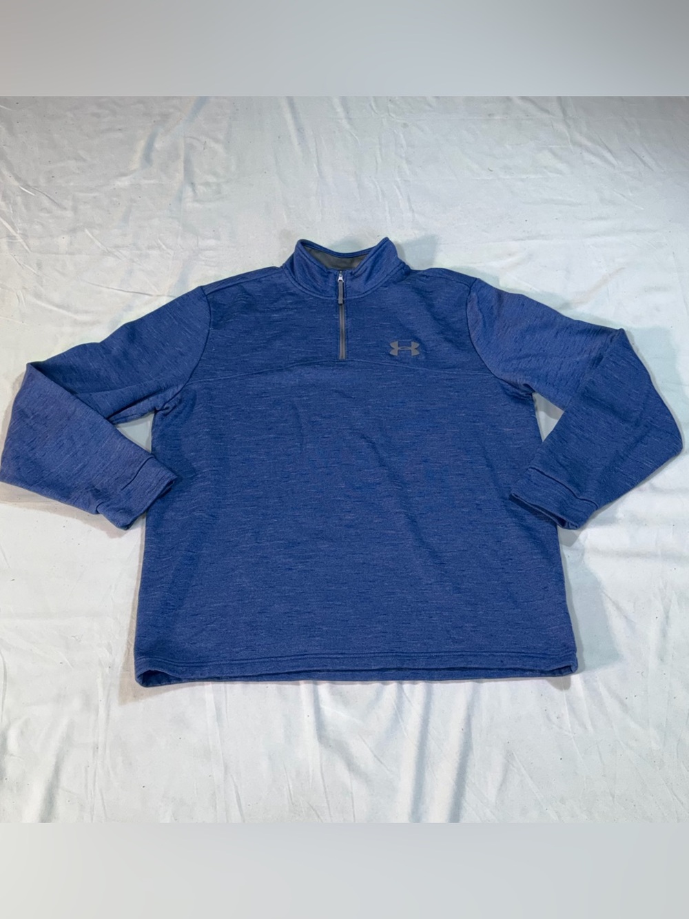 Under Armour Men’s XL Blue Heather Quarter Zip Pullover Loose Fit Golf B08